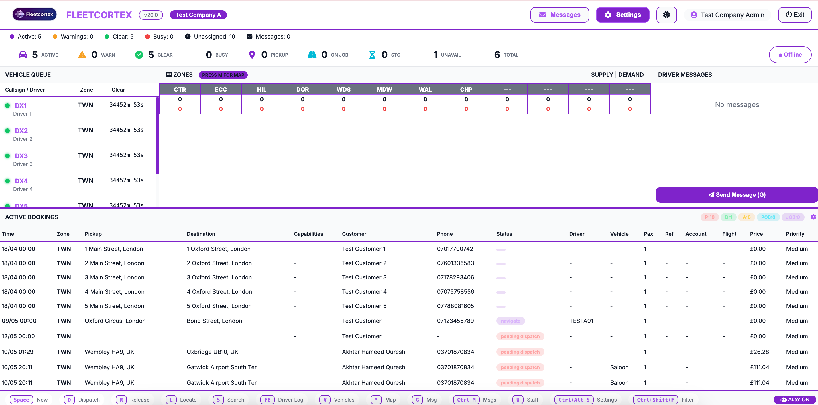 Live Dispatch Console